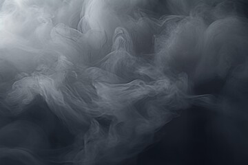 Wall Mural - Smoke captured in a close-up shot on a black background. Versatile image suitable for various projects