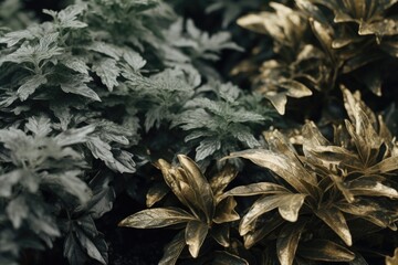 Poster - A close-up view of a bunch of plants. This image can be used to showcase the beauty and details of various plant species