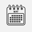 © corben_dallas - Vector template icon page calendar, month May
