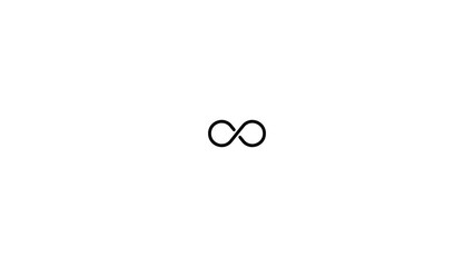 Wall Mural - Infinity symbol on white background