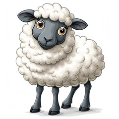 Canvas Print - Vector Image of Sheep Clipart