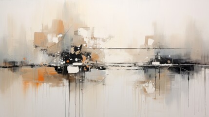 Wall Mural - Abstract interior painting. Winter calm natural tones