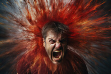 Photo Of Angry Man Abstract