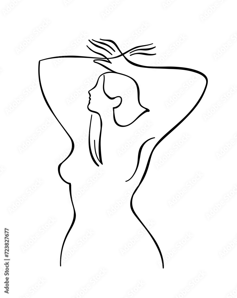 Feminity Images Woman femininity beauty vector illustration Stock Vector | Adobe Stock
