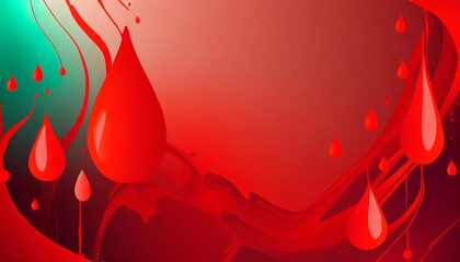 Canvas Print - liquid red drop color design stroke gradient colorful abstract background color halloween blood element background