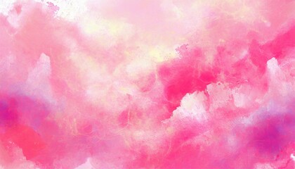 Wall Mural - abstract brush painted sky fantasy pastel pink watercolor background decorative soft pink paper texture acrylic shiny pink flowing ink grunge texture soft pink splash abstract pink background