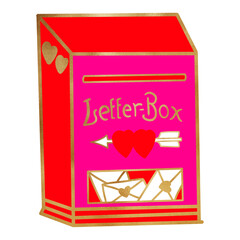 Wall Mural - Valentine Letter Box