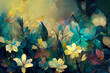 Abstrakter, floraler Hintergrund mit copy space