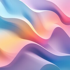 Wall Mural - Light coloured colourful abstract wavy gradient background