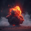 Realistic explosion on the surface