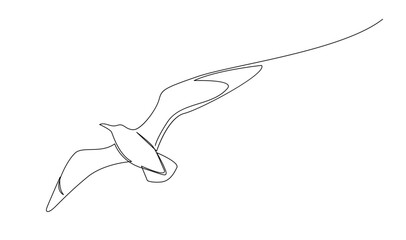 Seagulls fly over the surface of the sea. Small waves. World Maritime Day. template