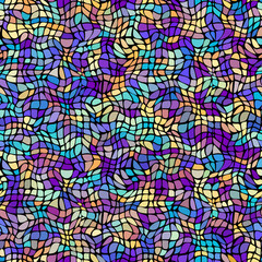 Aufkleber - Geometric seamless vector pattern. Abstract mosaic background.