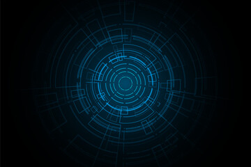 Wall Mural - Sci fi futuristic user interface, HUD, Technology abstract background , Vector illustration.