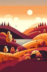 Wall Mural - Autumn landscape