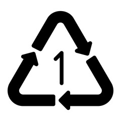 Sticker - polyethylene terepthalate glyph icon