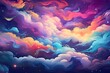 background with colorful clouds