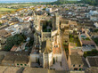 Aerial view, Spain, Balearic Islands, Mallortca, Arta, Son Servera, Ruin of Church Iglesia Nova
