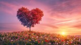 Fototapeta Zachód słońca - The beauty of nature in full bloom
