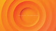 Orange abstract circle shape background, with line decorative design vector.