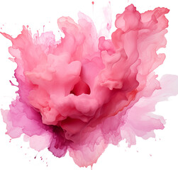 Poster - pink realistic smoke cloud on transparent background