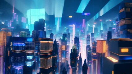 Wall Mural - futuristic city view