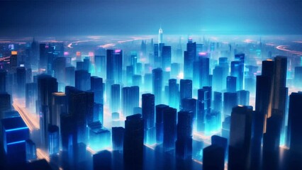 futuristic city view