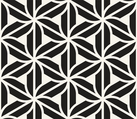 Wall Mural - Vector seamless pattern. Repeating geometric elements. Stylish monochrome background design.