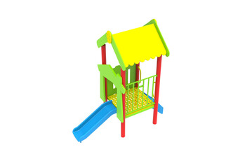 Canvas Print - Mini Playground top view without shadow 3d render