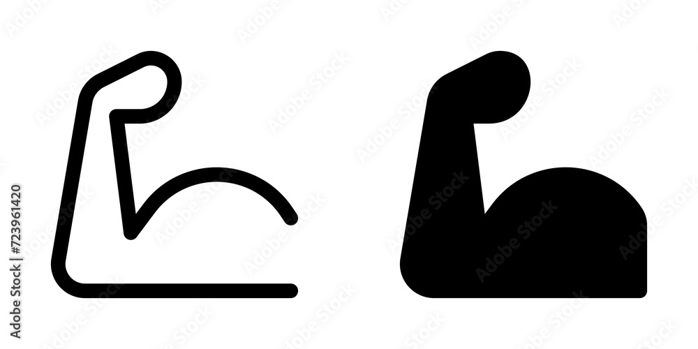 Editable muscular hand vector icon. Part of a big icon set family ...