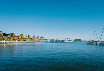 Sticker - view of the port marina Coconut Grove Miami  