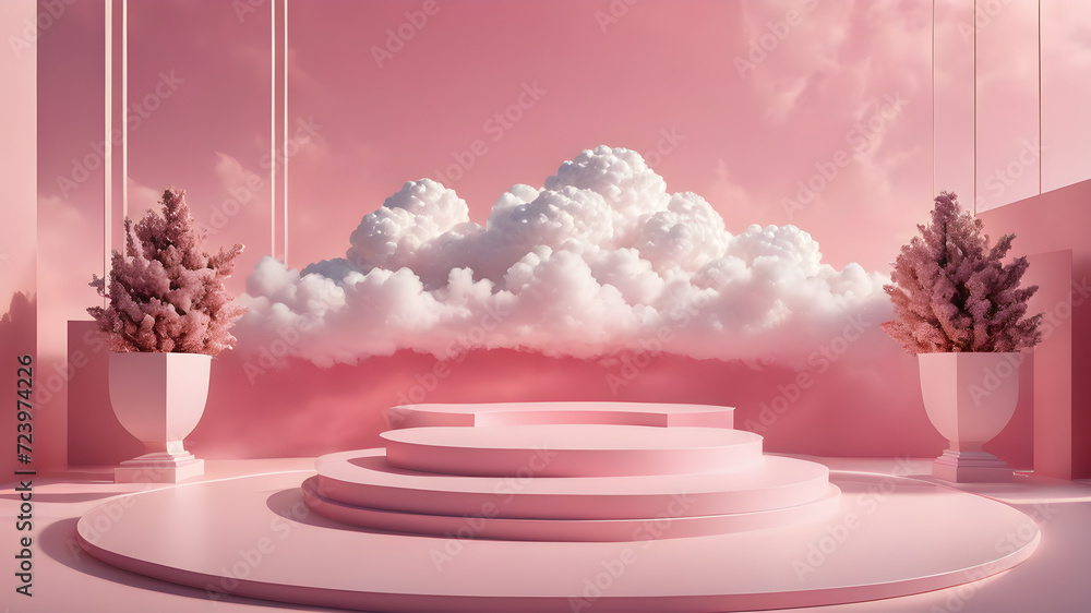 Iconic Classical Architectural Structure Featuring a Podium, Stage, and ...