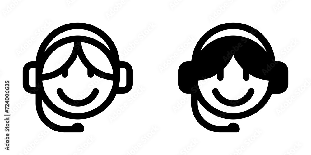 Editable customer service vector icon. Part of a big icon set family ...