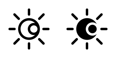 Wall Mural - Editable vector sun and moon icon. Part of a big icon set family. Perfect for web and app interfaces, presentations, infographics, etc