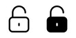 Editable vector unlock padlock password security icon. Part of a big icon set family. Perfect for web and app interfaces, presentations, infographics, etc