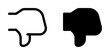 Editable vector dislike thumb reaction icon. Part of a big icon set family. Perfect for web and app interfaces, presentations, infographics, etc