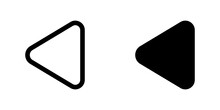 Editable Vector Left Triangle Arrow Icon. Black, Transparent White Background. Part Of A Big Icon Set Family. Perfect For Web And App Interfaces, Presentations, Infographics, Etc