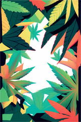  Marijuana Festival: Natural, Bright, Legalize Text Frame Insert