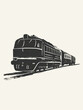 Cute simple train. Child poster Wall art