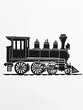 Cute simple steam train. Child poster Wall art