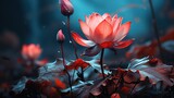 Fototapeta Tulipany - beautiful lotus gracefully poised UHD Wallpaper
