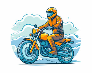 Canvas Print - motorcross t shirt design illustration vector