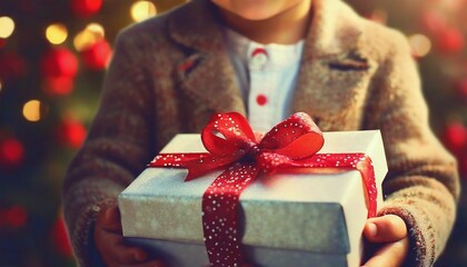 person holding gift box