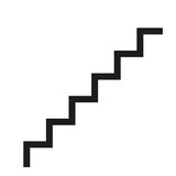 Fototapeta  - forme escalier noir style memphis