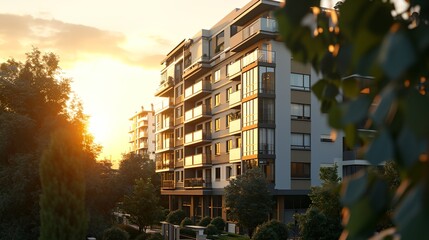 Poster - a large building with a lot of windows