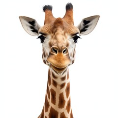 Wall Mural - a giraffe, studio light , isolated on white background