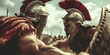 Gladiators fighting in battle