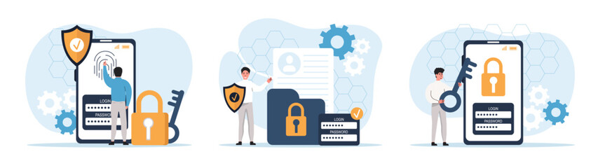 character pass a two-level protection system,a character confident in the reliability of security,au