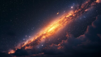 Wall Mural - majestic spiral shaped galaxy with many colors