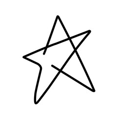 Sticker - Hand Drawn Star Shape Doodle 