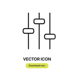 Fototapete - Settings icon vector. Linear-style sign for mobile concept and web design. Settings symbol illustration. Pixel vector graphics - Vector.	
